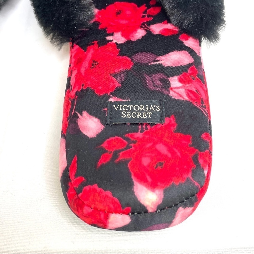 Victoria's Secret Rose Faux Fur House Slippers M - Picture 5 of 9